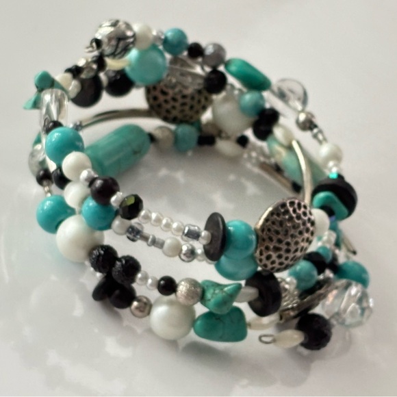 🎄 4/25$ Handmade Wrap Bracelet Memory Wire, - Picture 3 of 6